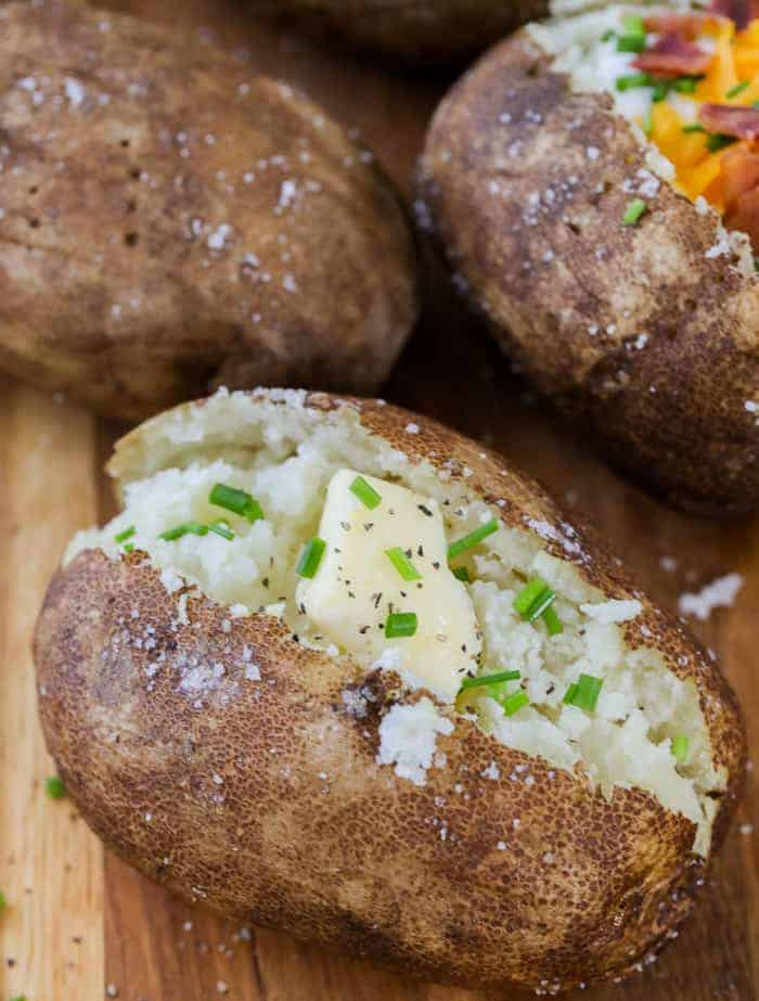 Variants of baked potato recipe